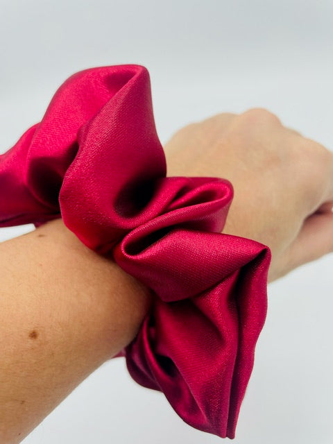 Bourdeaux Satin Scrunchie