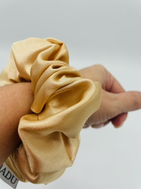 Champagne Satin Scrunchie